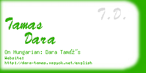 tamas dara business card